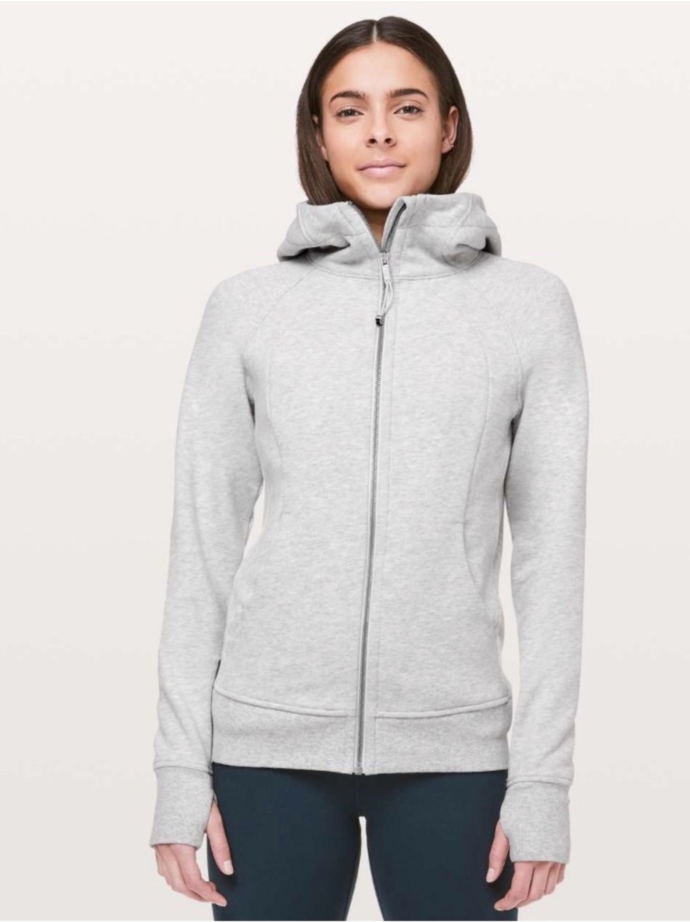Lululemon Scuba Hoodie Light Cotton Fleece Heathered Core Ultra Light Grey